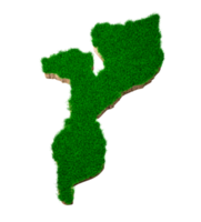 Mozambique Karte Boden Land Geologie Kreuz Sektion mit Grün Gras png