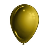 Realistic yellow balloon illustration on isolated background png