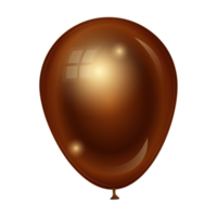 Realistic brown balloon illustration on isolated background png