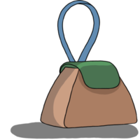 main dessiné, coloré sac conception. png