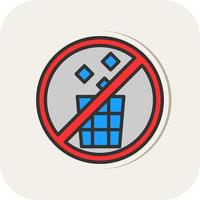 No Littering Vector Icon Design