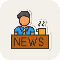 NewsCaster Vector Icon Design