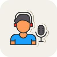 Broadcaster Vector Icon Design