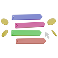 3d illustration de plusieurs choix png