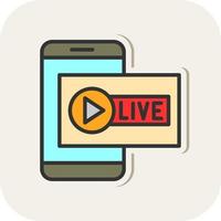 Live Channel Vector Icon Design