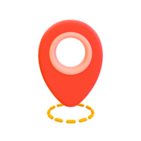 3d minimal location pin icon. Marking a position. trip destination. 3d illustration. png