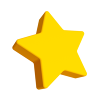 3d mínimo Estrela ícone. serviço avaliação. cliente Avaliação conceito. 3d ilustração. png