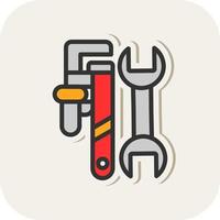 Pipe Wrench Vector Icon Design