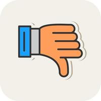 Thumbs Down Vector Icon Design