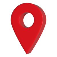 3D Red map pin png