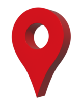 3D Red map pin png