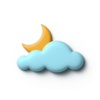 Night cloudy weather icon png