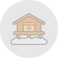 Ski Resort Vector Icon Design