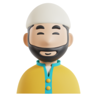 Muslim man character 3d ramadan icon png