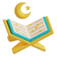 Alcorão escritura 3d Ramadã ícone png