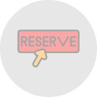 diseño de icono de vector de reserva