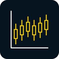 Candlestick Chart Vector Icon Design