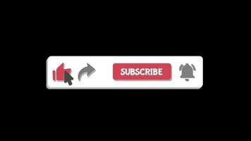 Subscribe button with like share and bell icon free download video