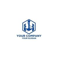 Anchor H Logo Design Vector