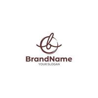 B Script Logo Design Vector