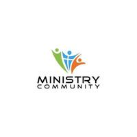 ministerio comunidad logo diseño vector