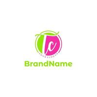 T and C Script Logo Design Vector