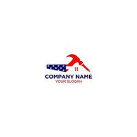 American House Construction Logo Design Vector