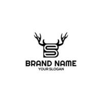 BS Antler Logo Design Vector