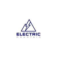 eléctrico montaña logo diseño vector