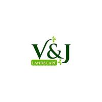 V and J Landscape Logo Design Vector