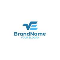 VE Square Root Logo Design Vector