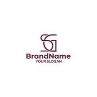 Simple Initial SG Logo Design Vector