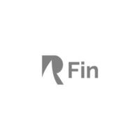 R Fin Logo Design Vector