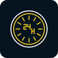 24 Hours Vector Icon Design