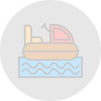 Bumper Boat Vector Icon Design