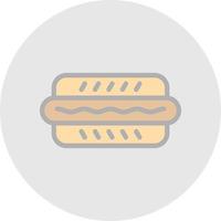 Hot Dog Vector Icon Design