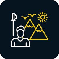 Hiking Vector Icon Design