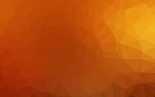 Light Yellow, Orange vector shining triangular background.