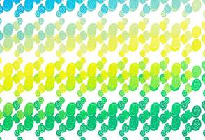 Light Blue, Yellow vector background with bent lines.