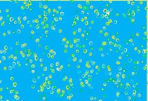 Light Blue, Yellow vector pattern with spheres.