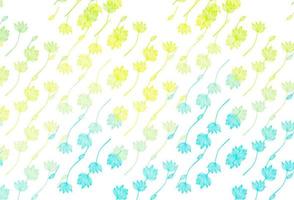 Light Blue, Yellow vector sketch background.