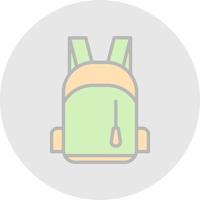 diseño de icono de vector de bolsa de escuela