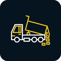 Dumper Truck Vector Icon Design