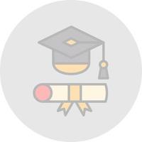 diseño de icono de vector de toga de graduación