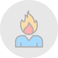 Burning Vector Icon Design