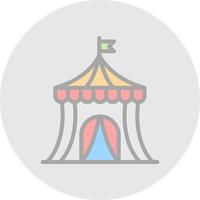 diseño de icono de vector de carpa de circo