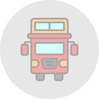 Double Decker Bus Vector Icon Design
