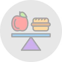 Balanced Diet Vector Icon Design