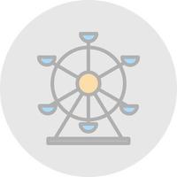 Ferris Wheel Vector Icon Design