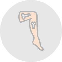 diseño de icono de vector de pierna